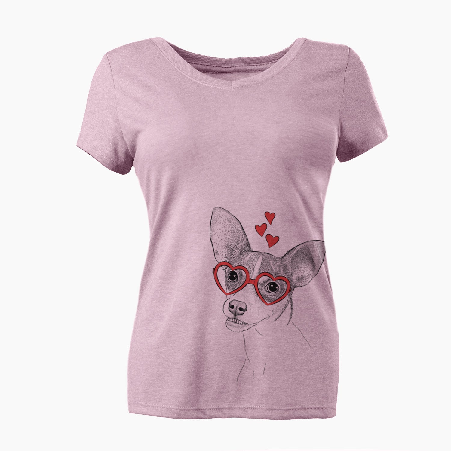 Valentine Kailani the Chihuahua Mix - Women's Perfect V-neck Shirt