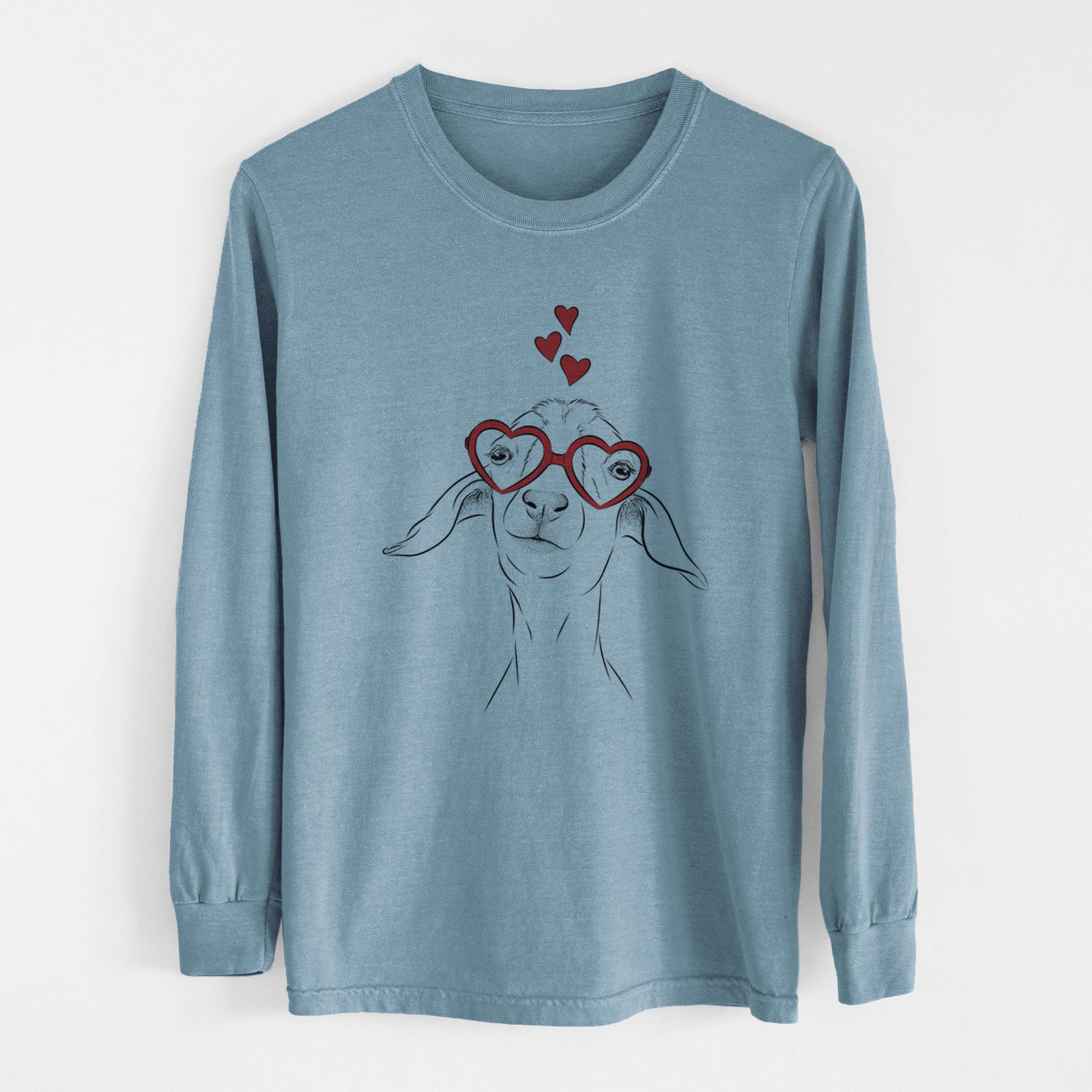 Valentine Kara Dune the Spanish Boer Goat - Heavyweight 100% Cotton Long Sleeve