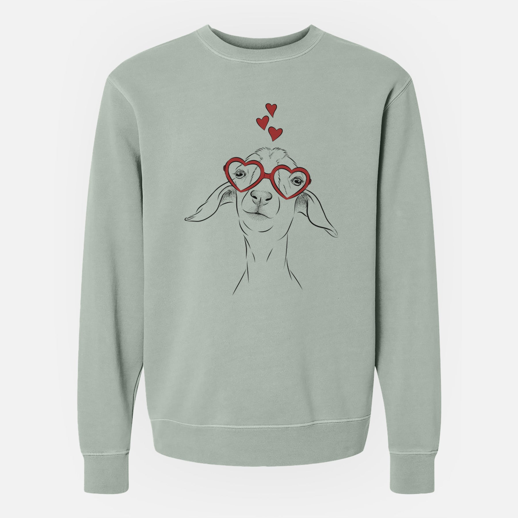 Valentine Kara Dune the Spanish Boer Goat - Unisex Pigment Dyed Crew Sweatshirt