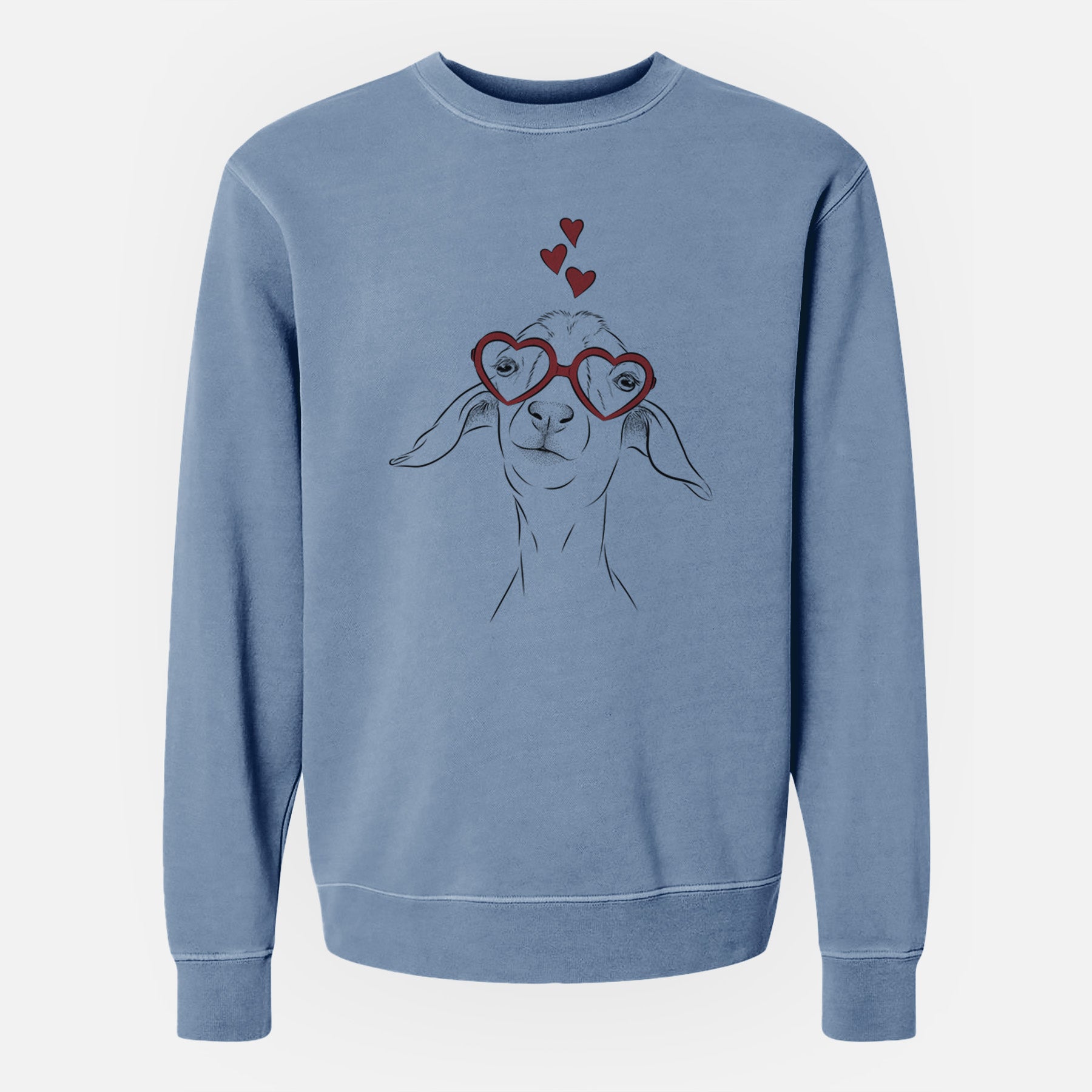 Valentine Kara Dune the Spanish Boer Goat - Unisex Pigment Dyed Crew Sweatshirt