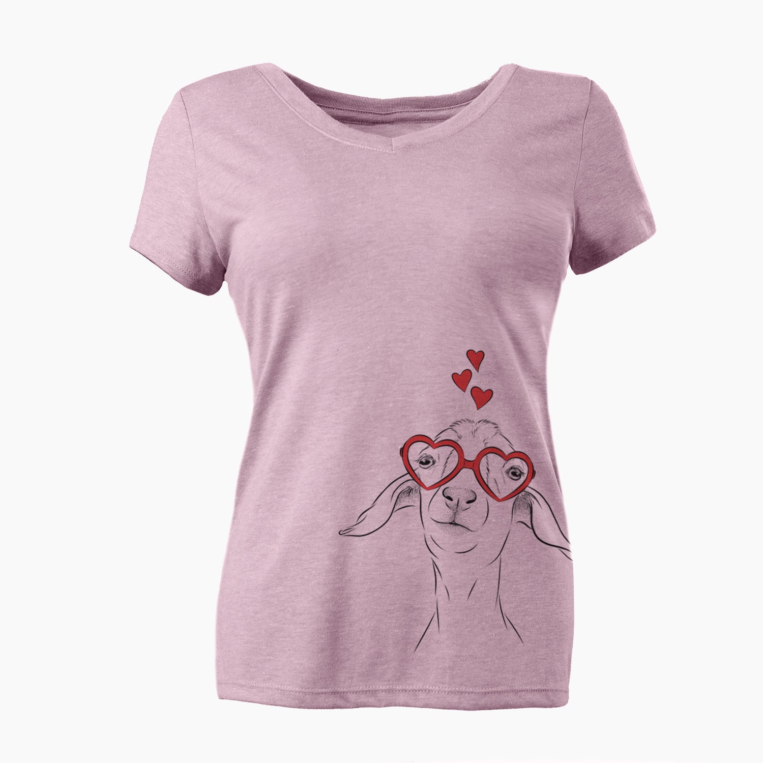 Valentine Kara Dune the Spanish Boer Goat - Women's Perfect V-neck Shirt