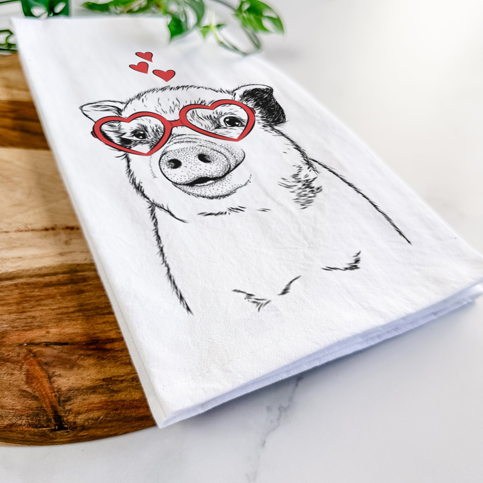 Kevin the Spotted Pig Tea Towel