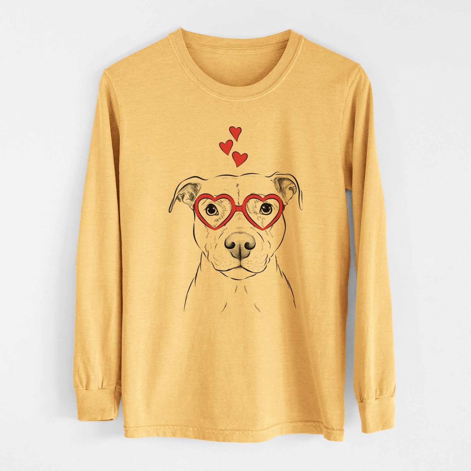 Valentine Khaleesi the Pitbull - Heavyweight 100% Cotton Long Sleeve
