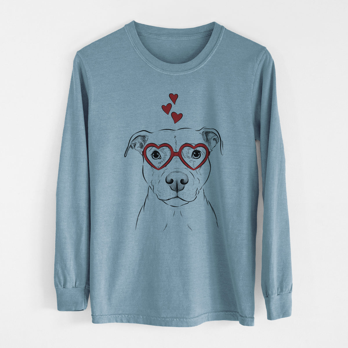 Valentine Khaleesi the Pitbull - Heavyweight 100% Cotton Long Sleeve