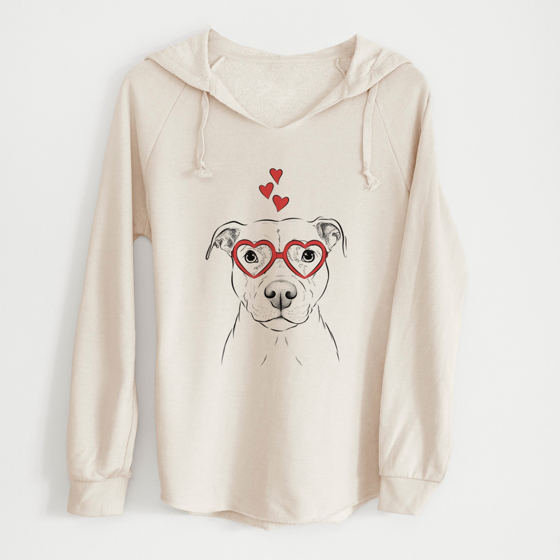 Valentine Khaleesi the Pitbull - Cali Wave Hooded Sweatshirt