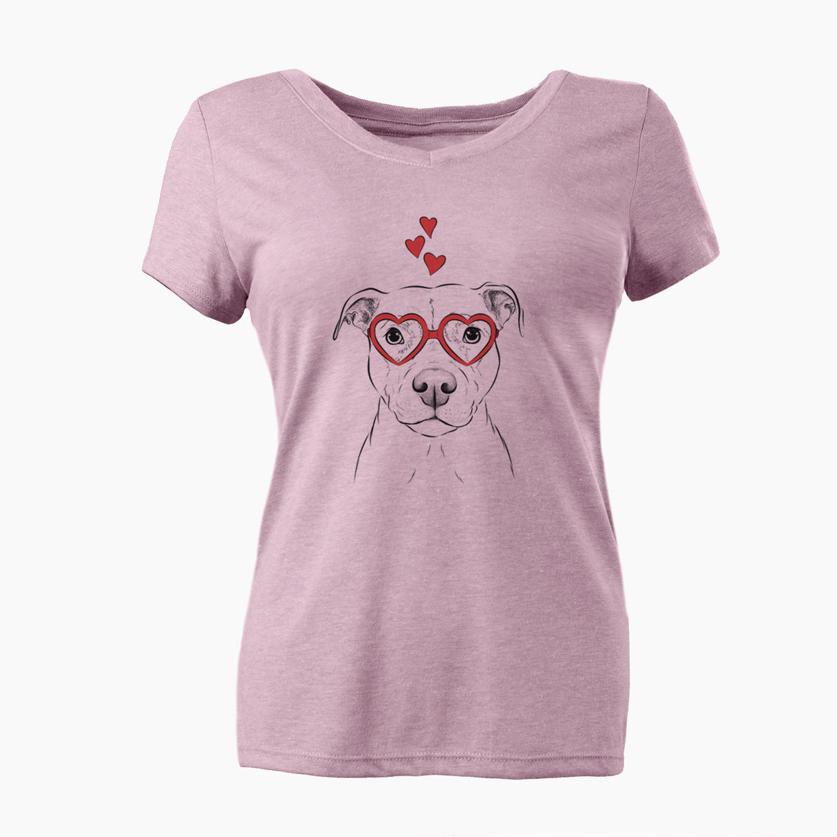 Valentine Khaleesi the Pitbull - Women's Perfect V-neck Shirt