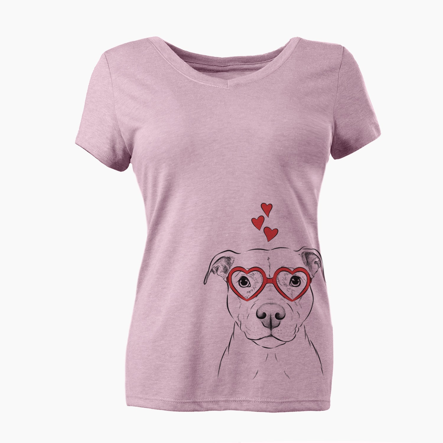 Valentine Khaleesi the Pitbull - Women's Perfect V-neck Shirt