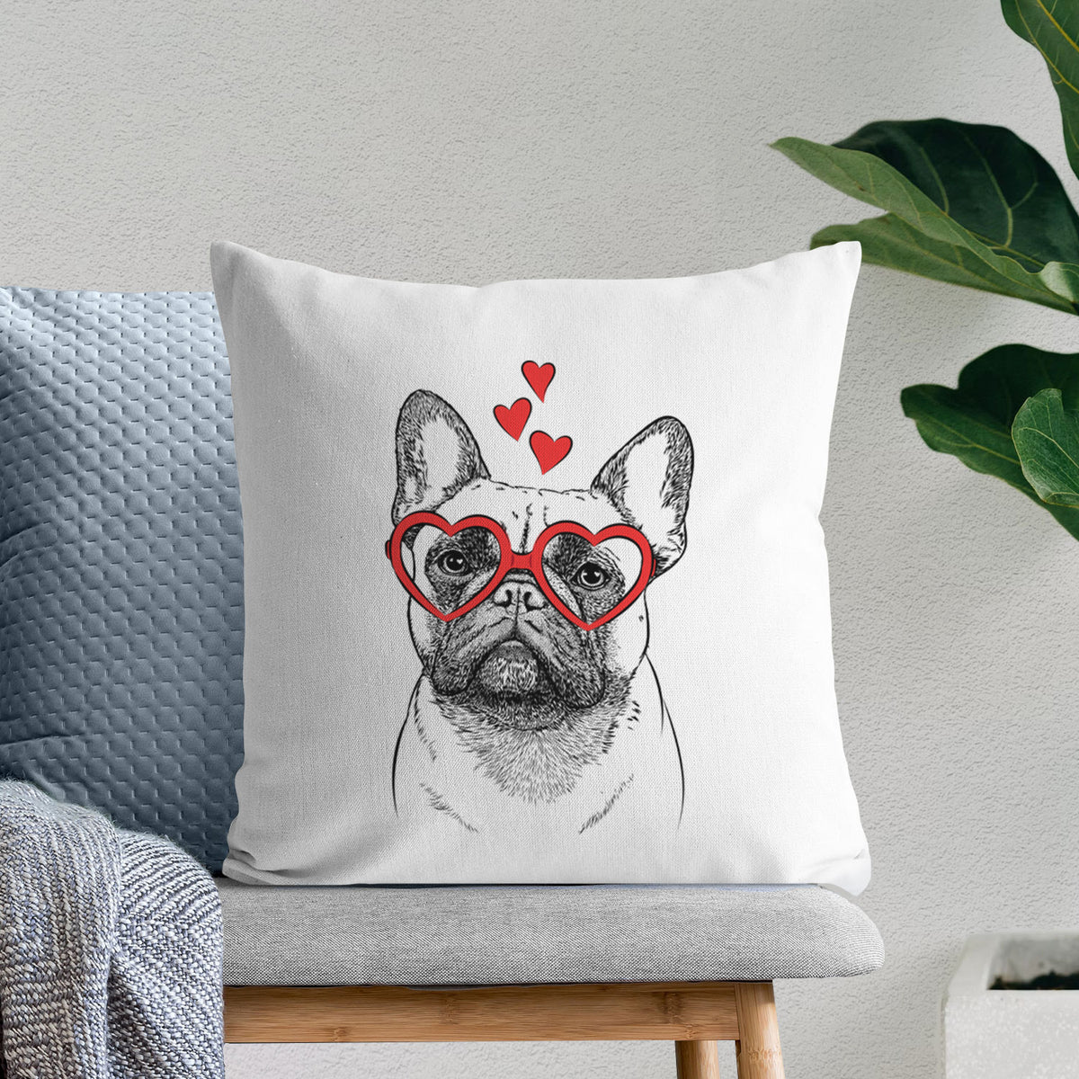 Kingsleigh the French Bulldog - Throw Pillow Cover