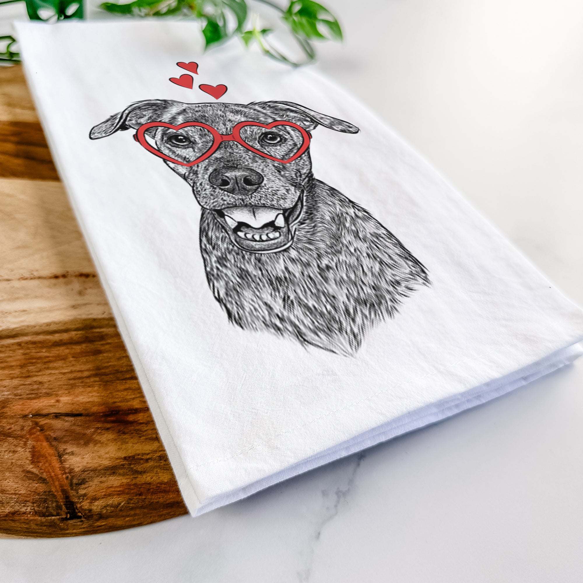 Kirby the Mountain Cur Mix Tea Towel