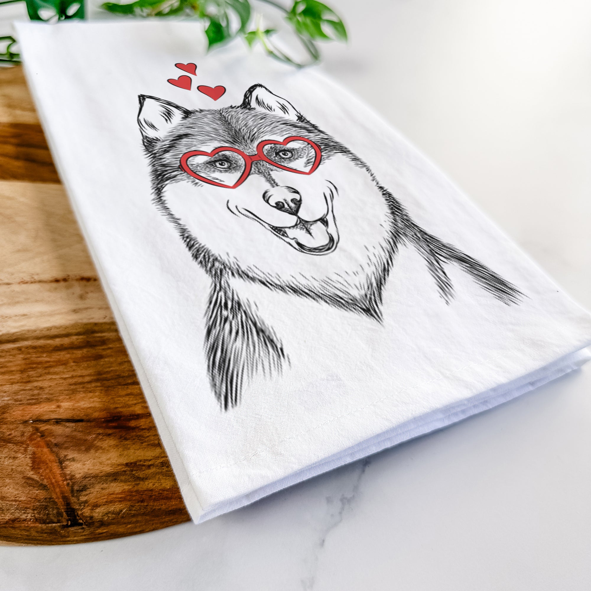 Koda the Siberian Husky Tea Towel