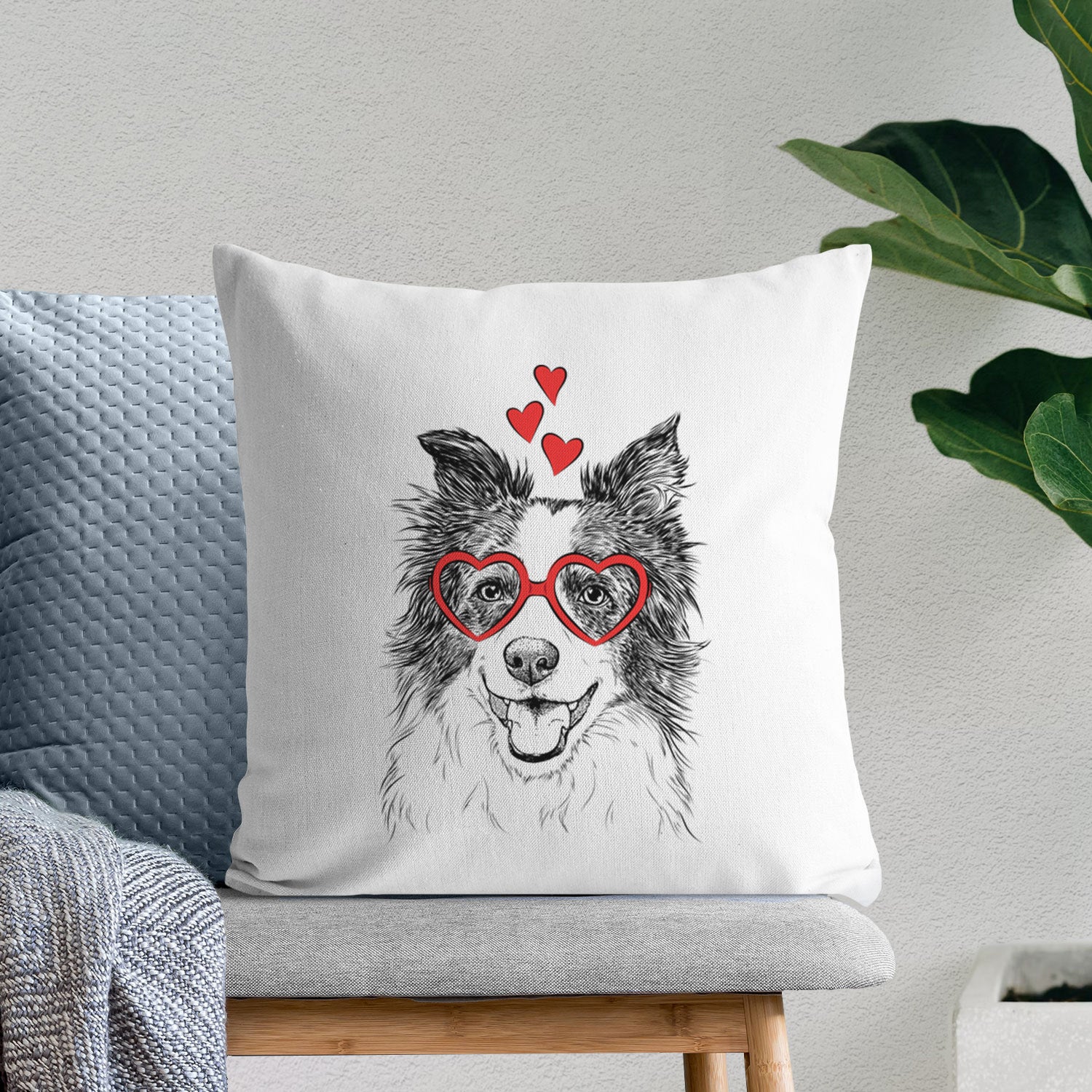Kylee the Border Collie - Throw Pillow Cover