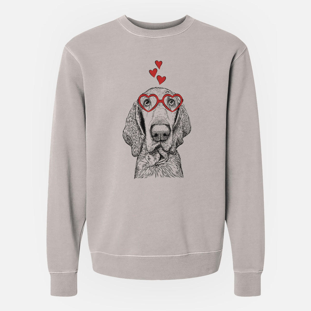 Valentine Kylie the Bracco Italiano - Unisex Pigment Dyed Crew Sweatshirt