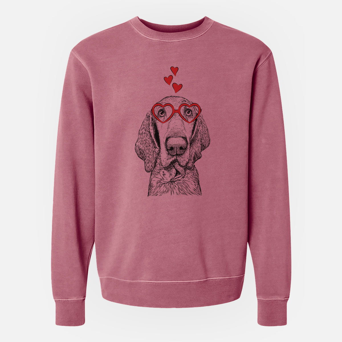 Valentine Kylie the Bracco Italiano - Unisex Pigment Dyed Crew Sweatshirt