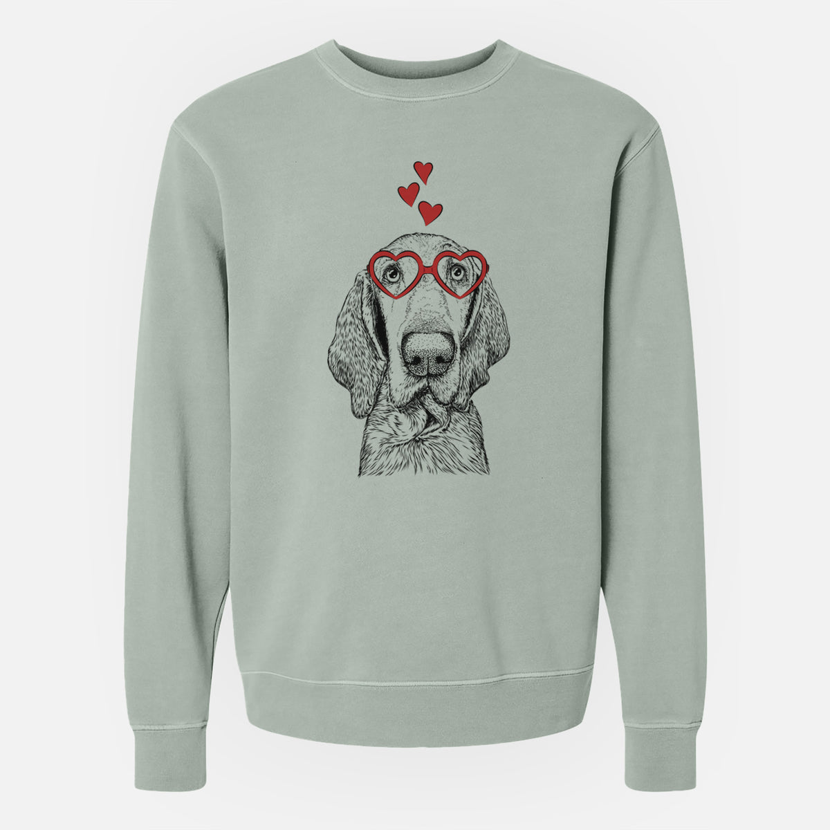 Valentine Kylie the Bracco Italiano - Unisex Pigment Dyed Crew Sweatshirt