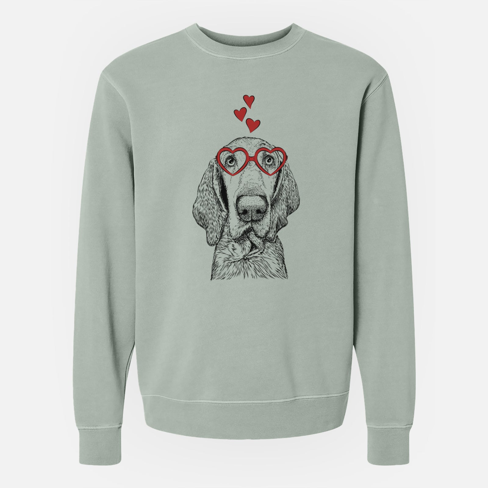 Valentine Kylie the Bracco Italiano - Unisex Pigment Dyed Crew Sweatshirt