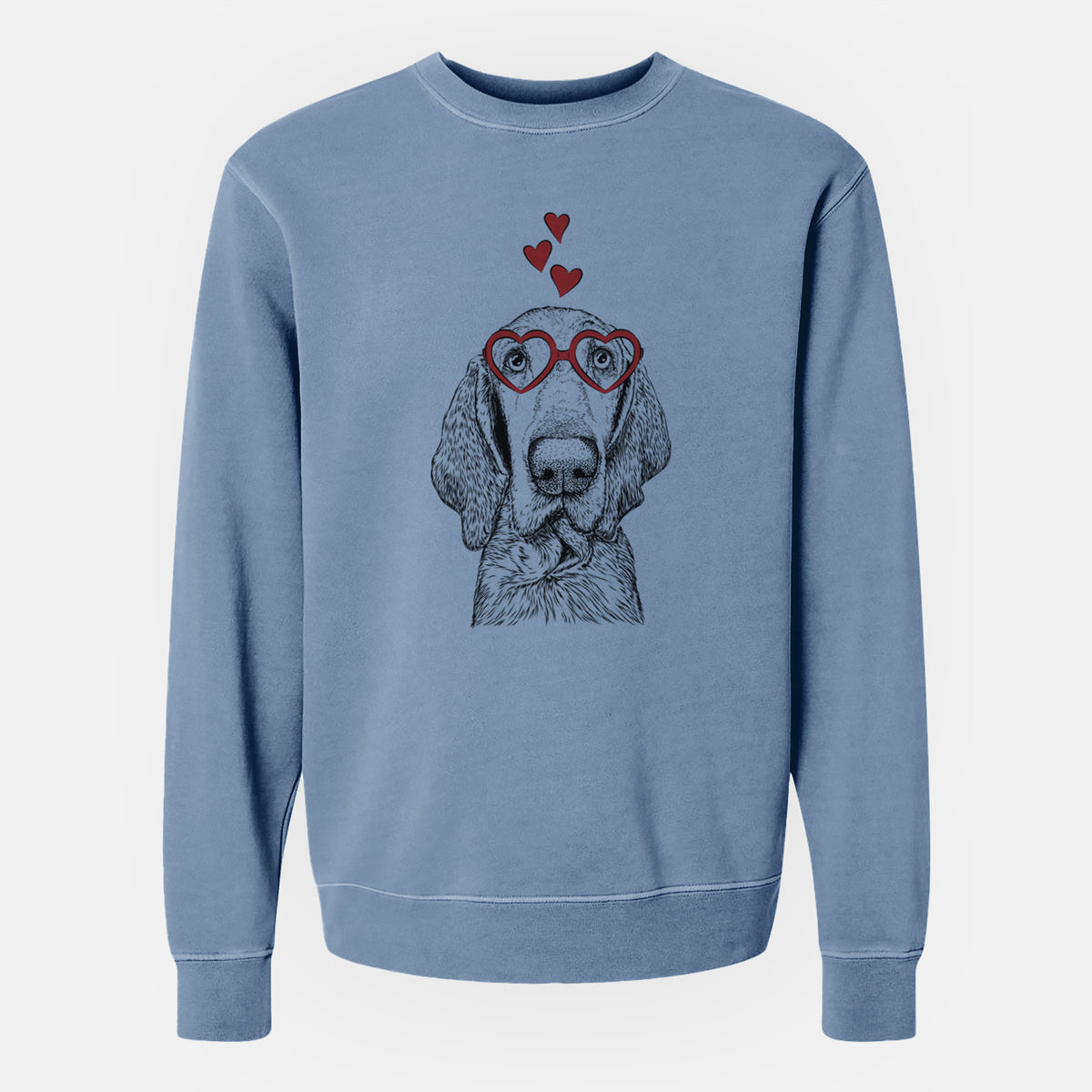 Valentine Kylie the Bracco Italiano - Unisex Pigment Dyed Crew Sweatshirt
