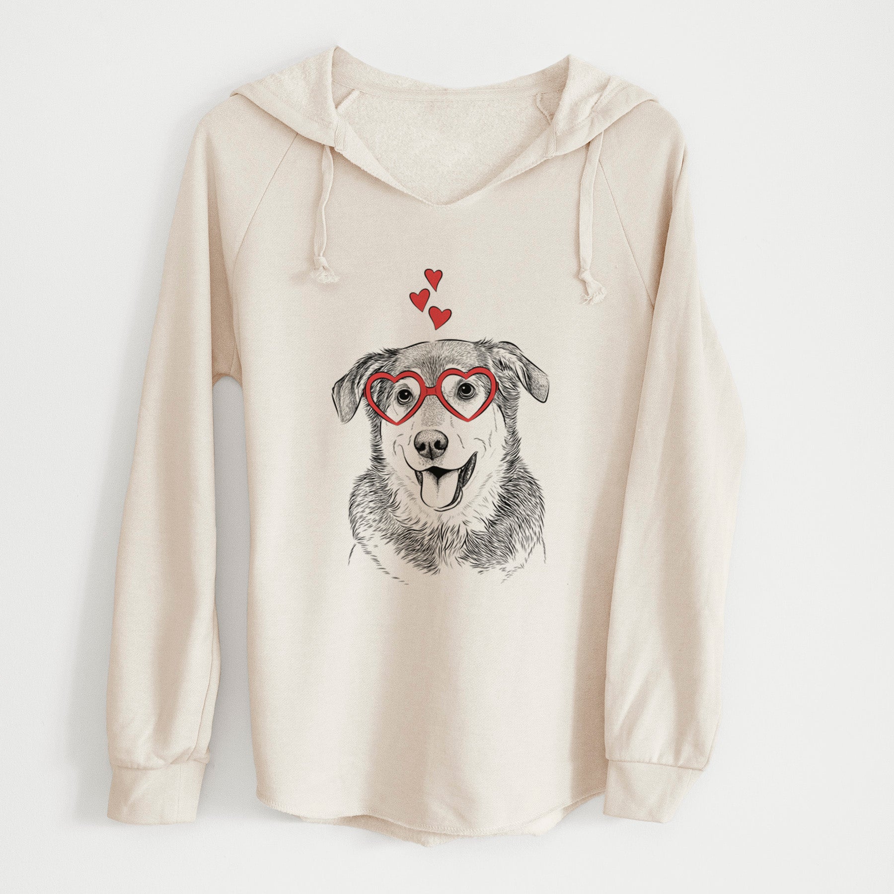 Valentine Lance the Lab/Shepherd Mix - Cali Wave Hooded Sweatshirt