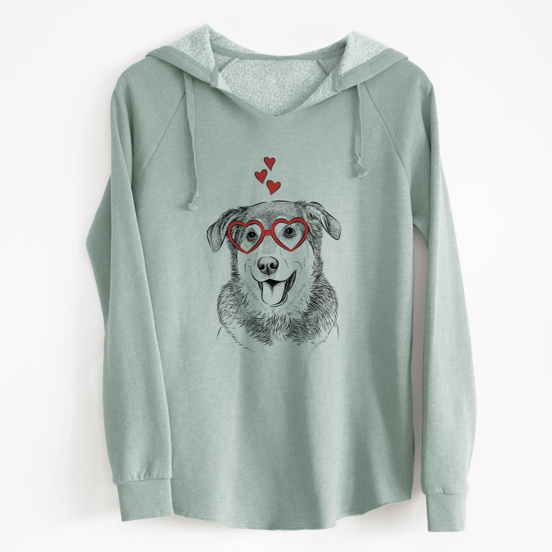 Valentine Lance the Lab/Shepherd Mix - Cali Wave Hooded Sweatshirt