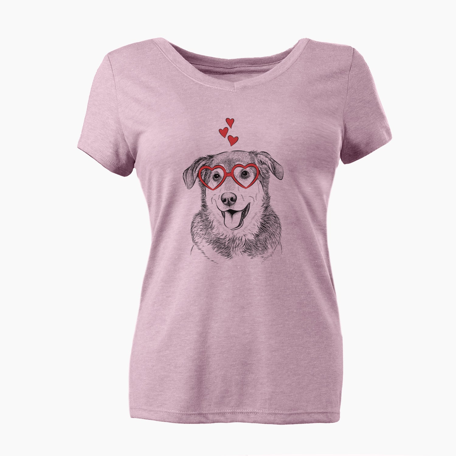 Valentine Lance the Lab/Shepherd Mix - Women's Perfect V-neck Shirt