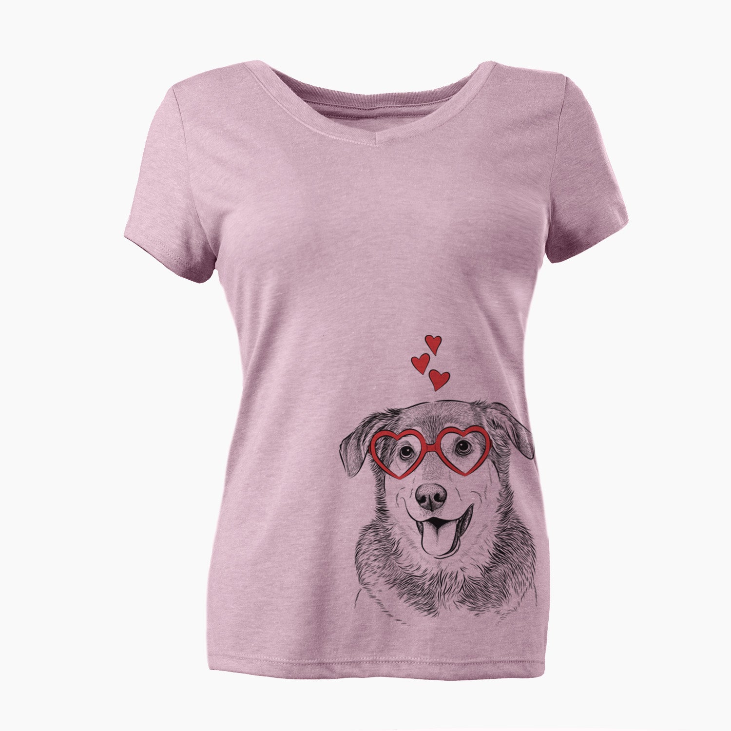 Valentine Lance the Lab/Shepherd Mix - Women's Perfect V-neck Shirt