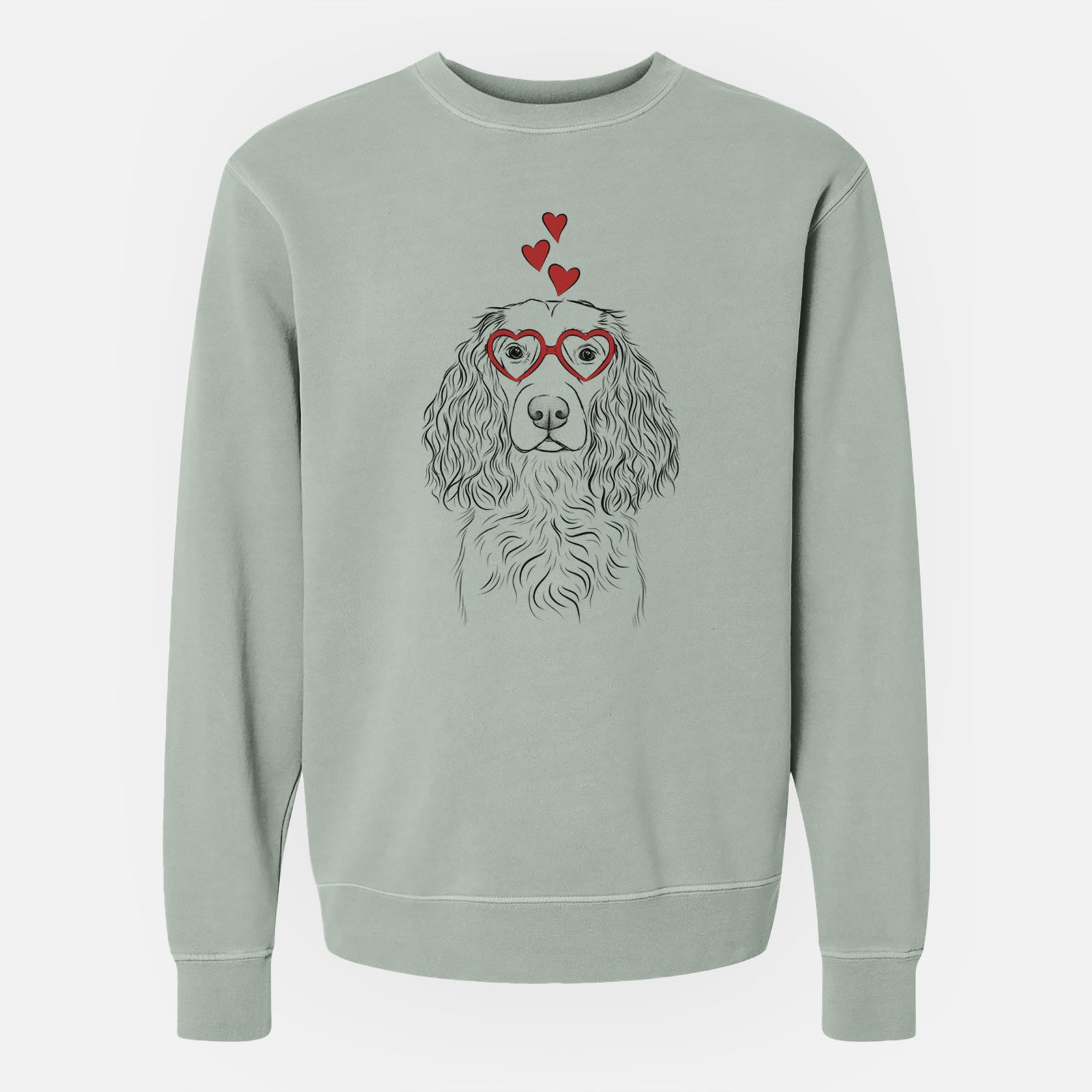 Valentine Landry the Boykin Spaniel - Unisex Pigment Dyed Crew Sweatshirt