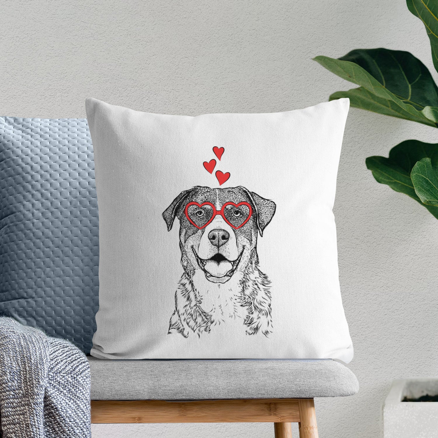 Leon the Greater Swiss Mountain Dog - Throw Pillow Cover