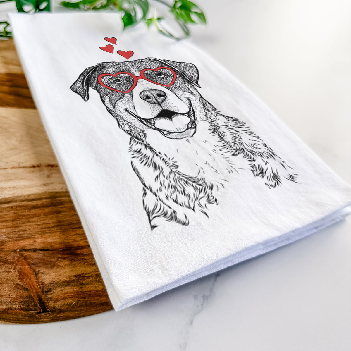 Leon the Greater Swiss Mountain Dog Tea Towel