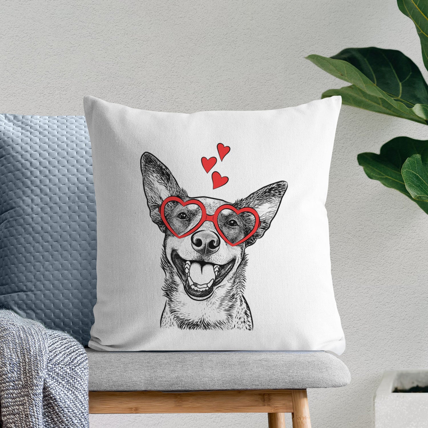 Lily the Australian Cattle Dog - Throw Pillow Cover