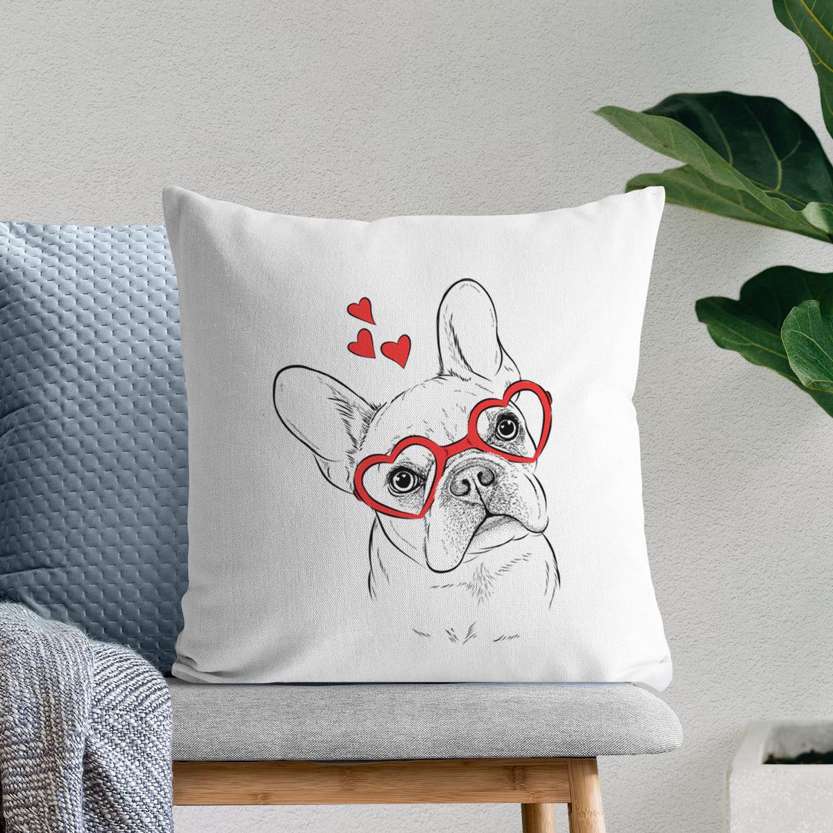 Loki the French Bulldog - Throw Pillow Cover