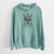 Valentine Lucky the Serval Cat - Unisex Pigment Dyed Hoodie