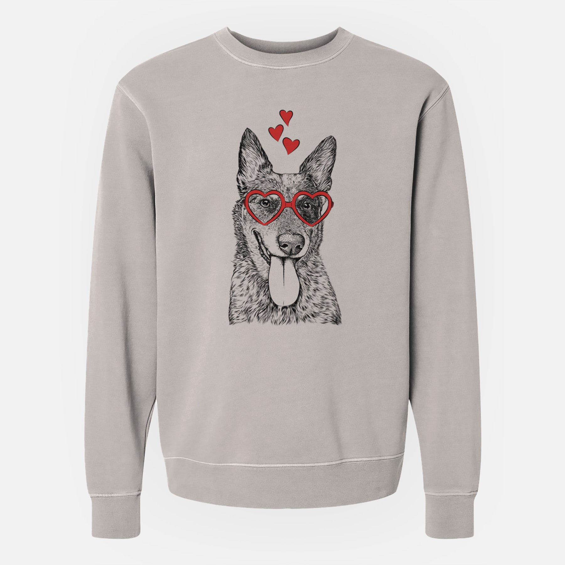 Valentine Madison the Blue Heeler - Unisex Pigment Dyed Crew Sweatshirt