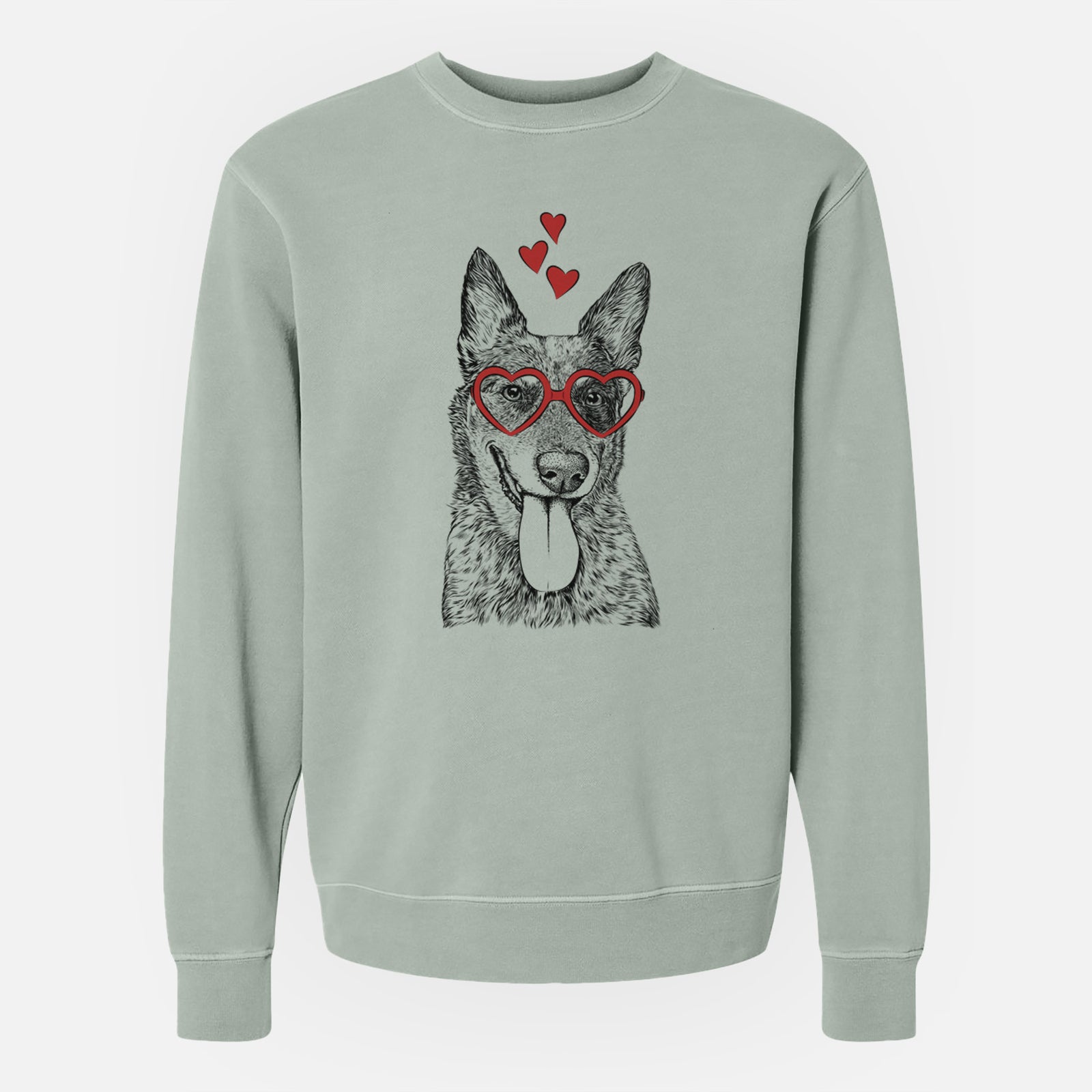 Valentine Madison the Blue Heeler - Unisex Pigment Dyed Crew Sweatshirt