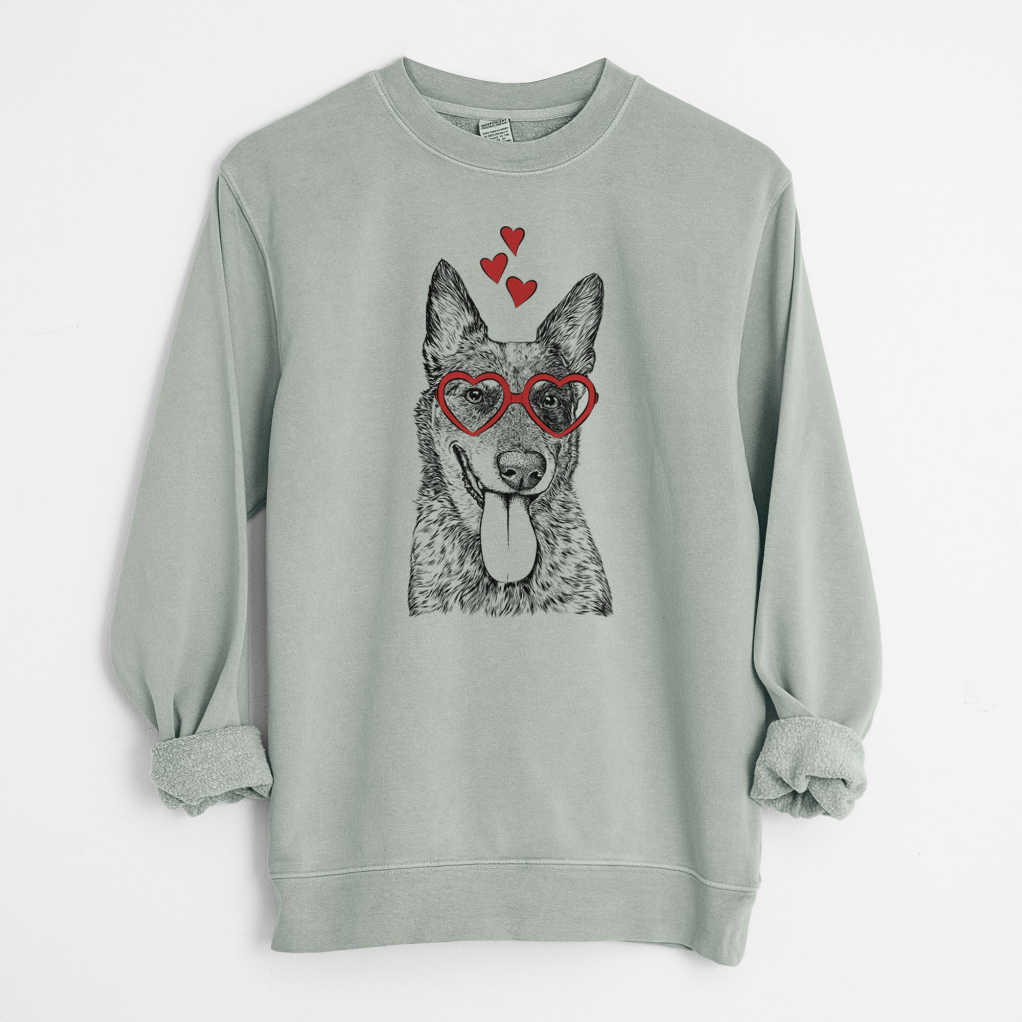 Valentine Madison the Blue Heeler - Unisex Pigment Dyed Crew Sweatshirt