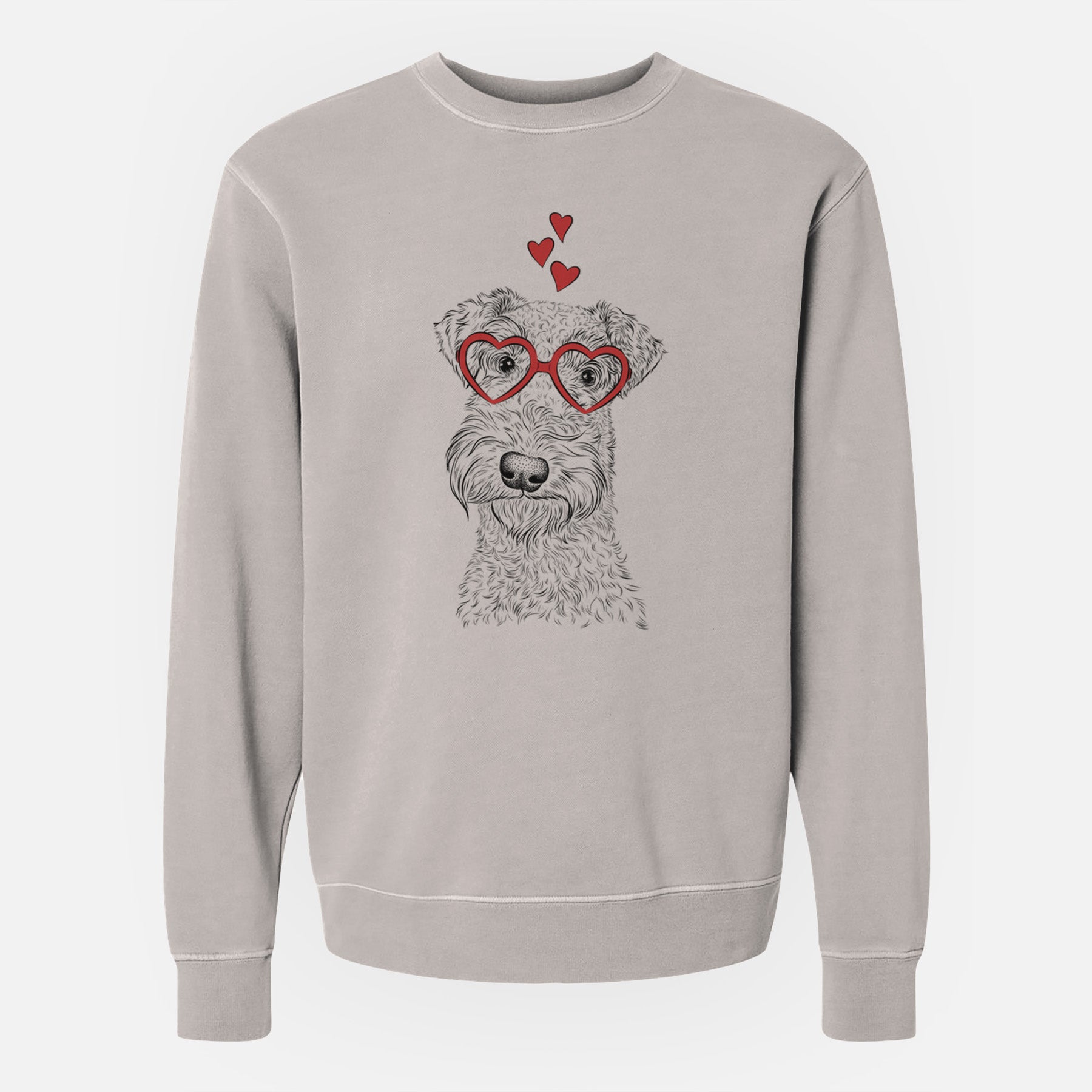 Valentine Roc Haven Maggie May the Airedale Terrier - Unisex Pigment Dyed Crew Sweatshirt