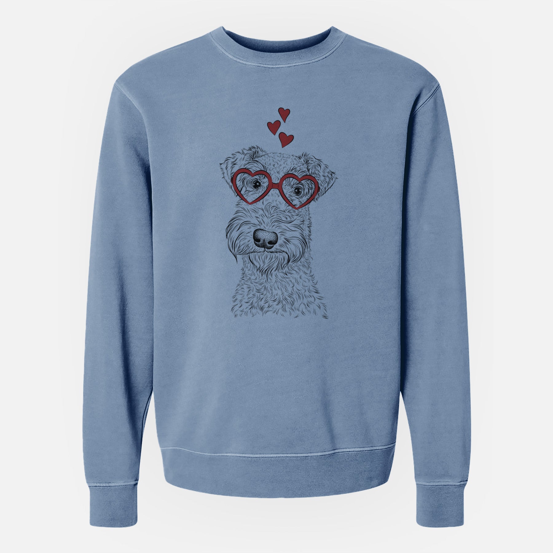 Valentine Roc Haven Maggie May the Airedale Terrier - Unisex Pigment Dyed Crew Sweatshirt