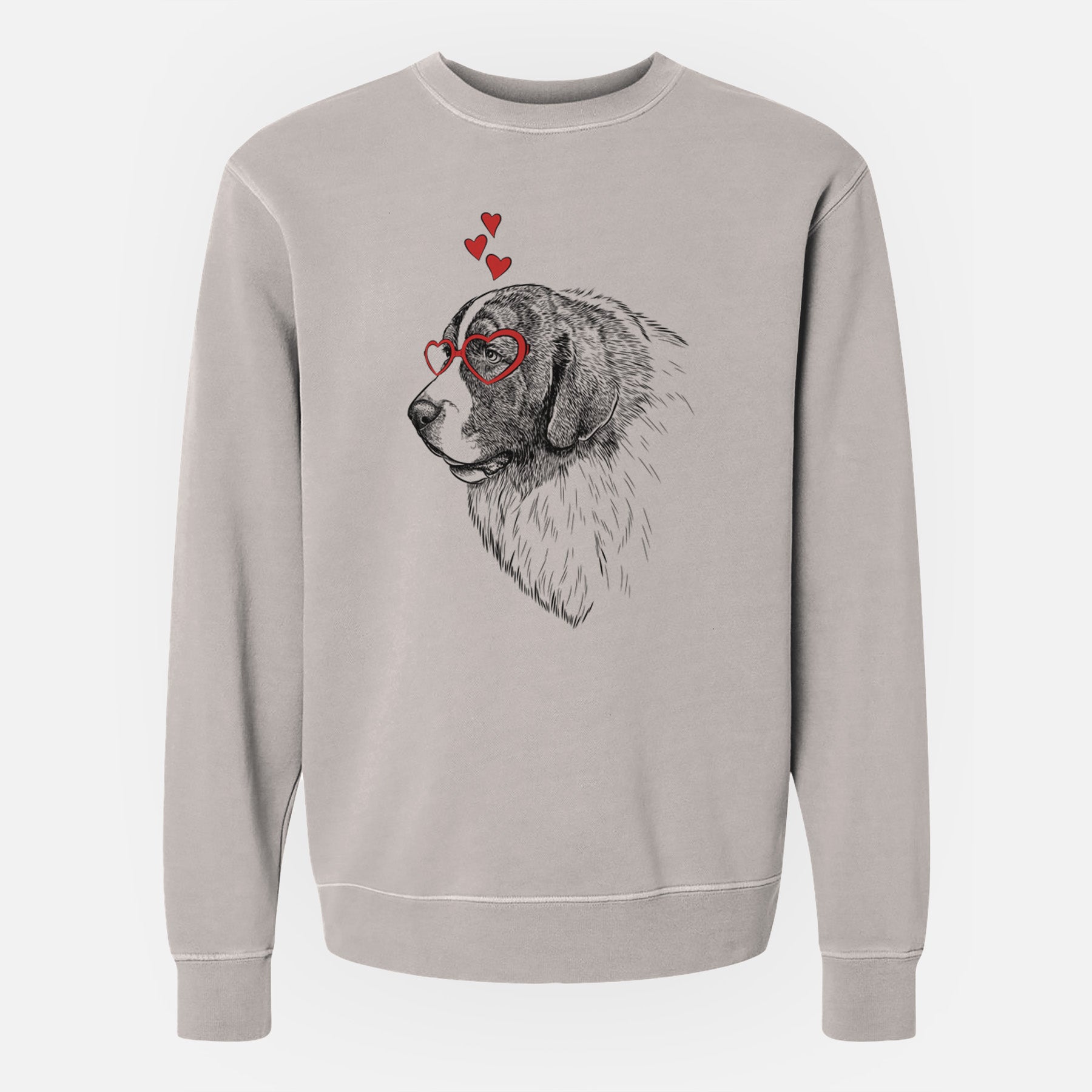 Valentine Magnus the Pyrenean Mastiff - Unisex Pigment Dyed Crew Sweatshirt