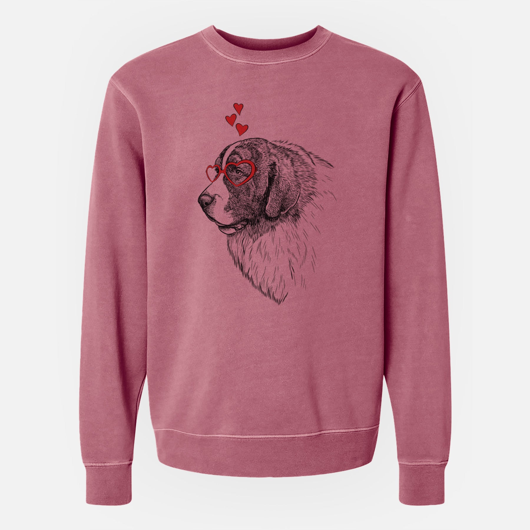 Valentine Magnus the Pyrenean Mastiff - Unisex Pigment Dyed Crew Sweatshirt