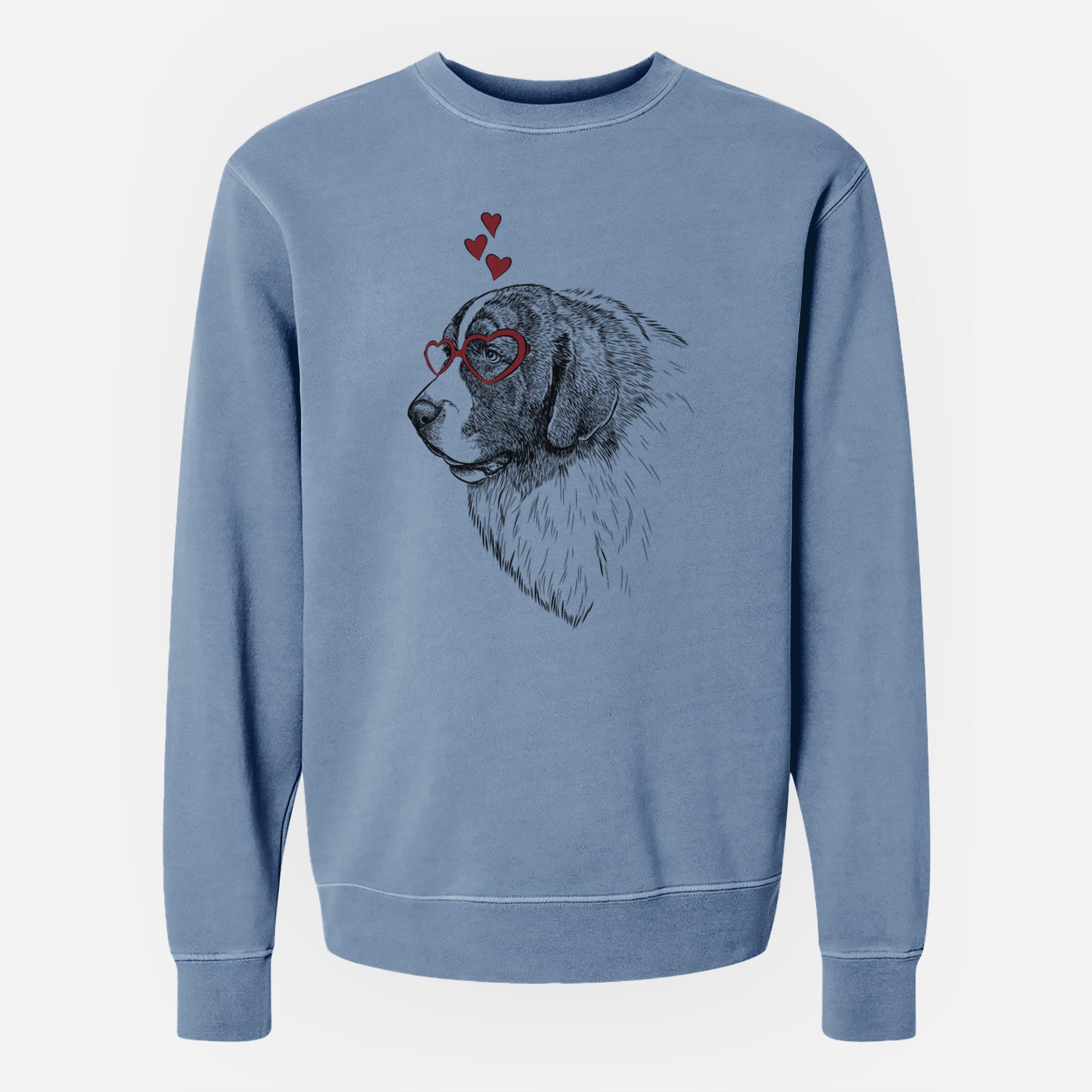 Valentine Magnus the Pyrenean Mastiff - Unisex Pigment Dyed Crew Sweatshirt