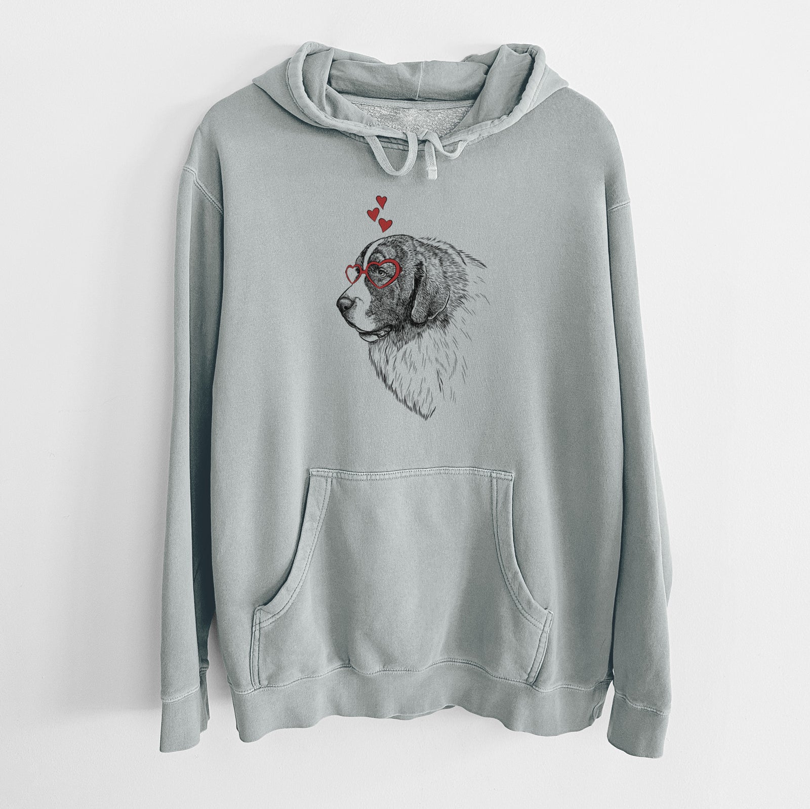 Valentine Magnus the Pyrenean Mastiff - Unisex Pigment Dyed Hoodie