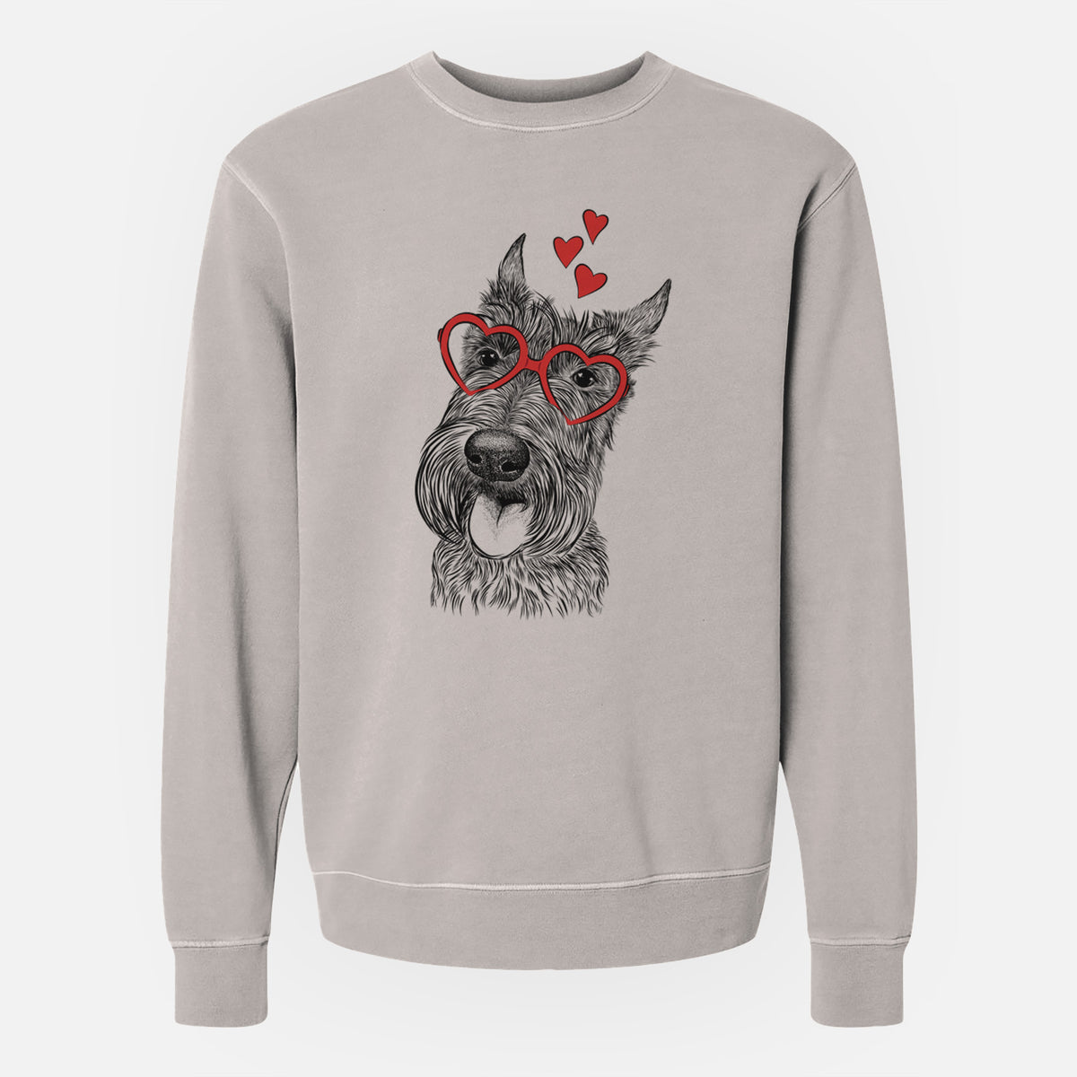 Valentine Magnus the Scottish Terrier - Unisex Pigment Dyed Crew Sweatshirt