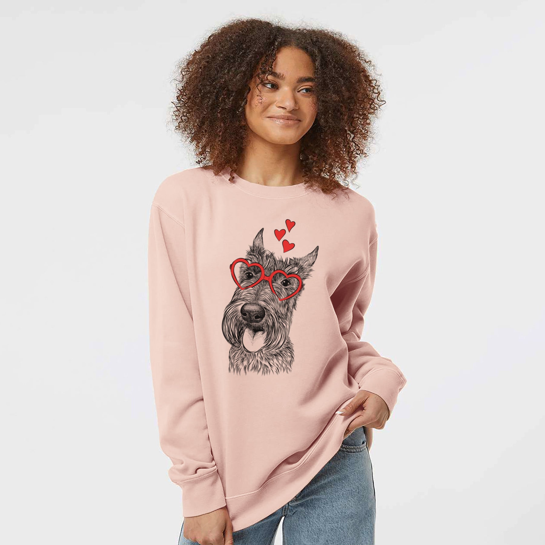 Valentine Magnus the Scottish Terrier - Unisex Pigment Dyed Crew Sweatshirt