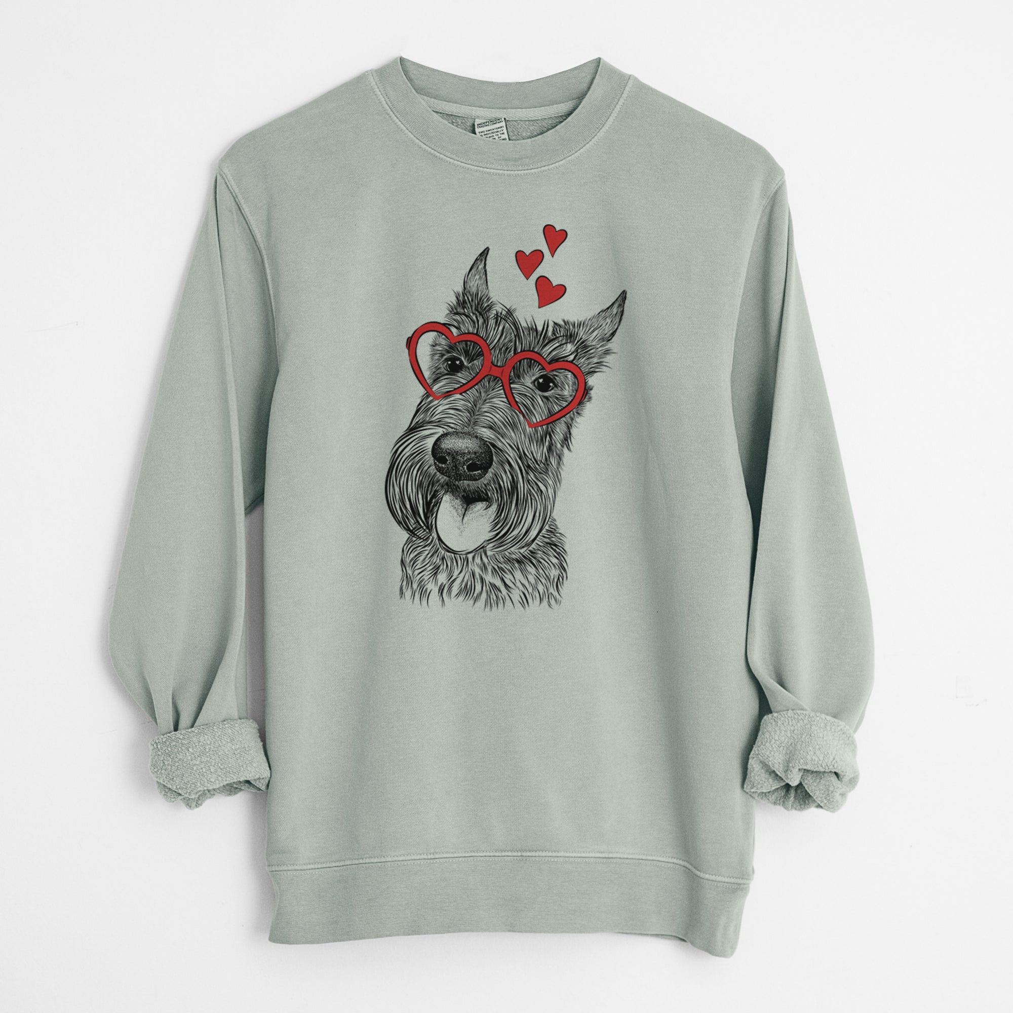 Valentine Magnus the Scottish Terrier - Unisex Pigment Dyed Crew Sweatshirt