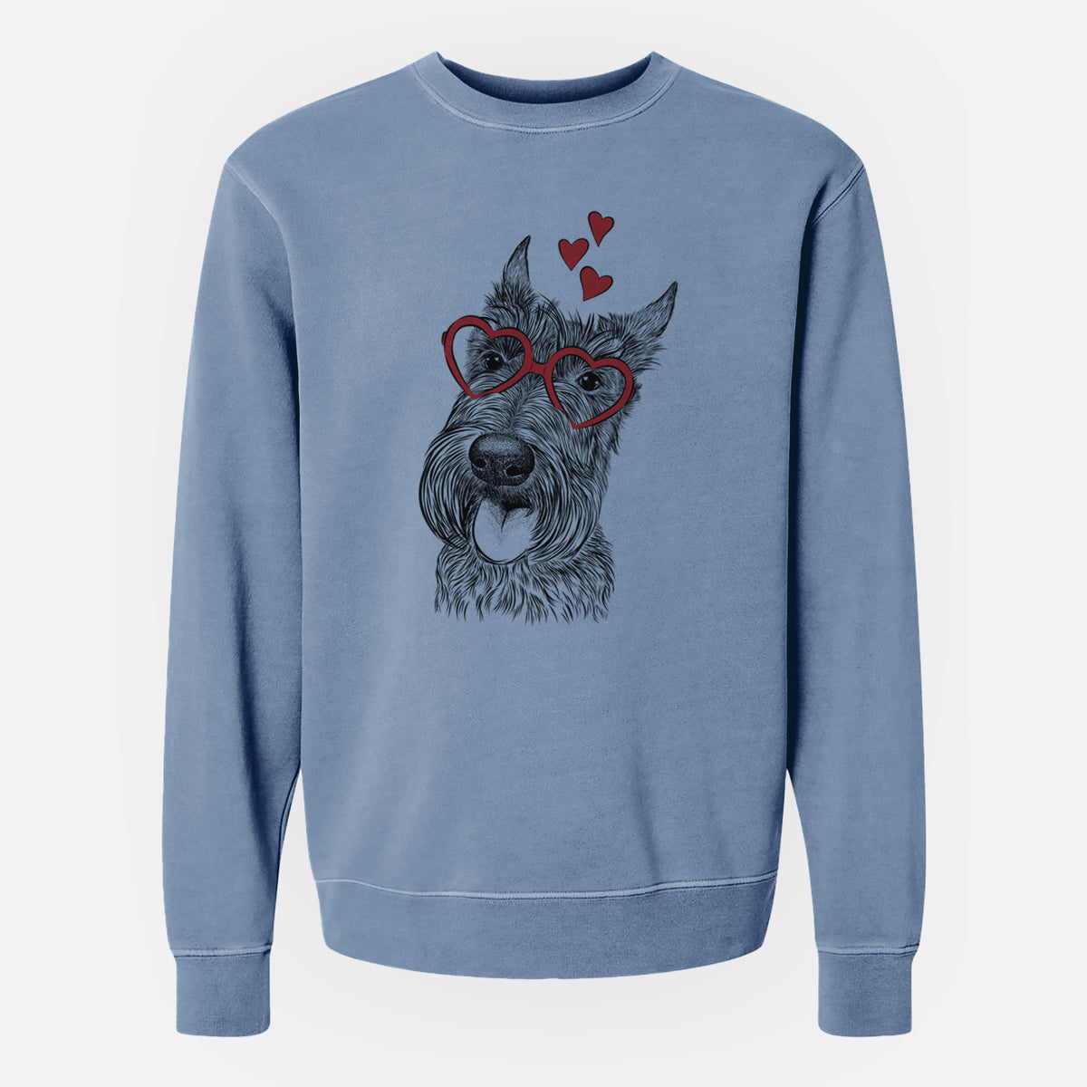 Valentine Magnus the Scottish Terrier - Unisex Pigment Dyed Crew Sweatshirt