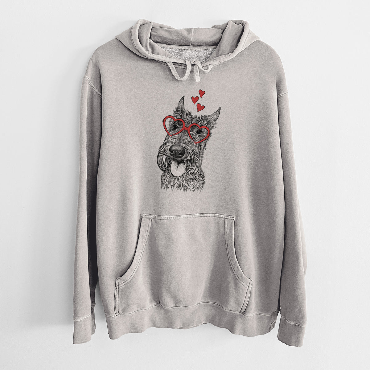 Valentine Magnus the Scottish Terrier - Unisex Pigment Dyed Hoodie