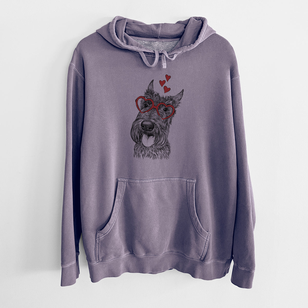 Valentine Magnus the Scottish Terrier - Unisex Pigment Dyed Hoodie