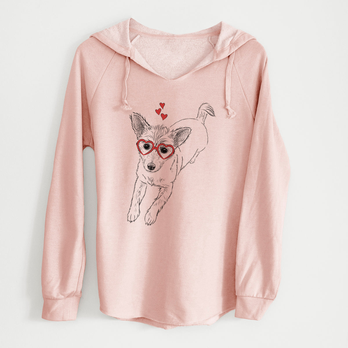 Valentine Maisie the Terrier Mix - Cali Wave Hooded Sweatshirt