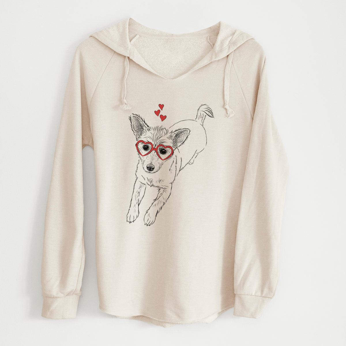 Valentine Maisie the Terrier Mix - Cali Wave Hooded Sweatshirt