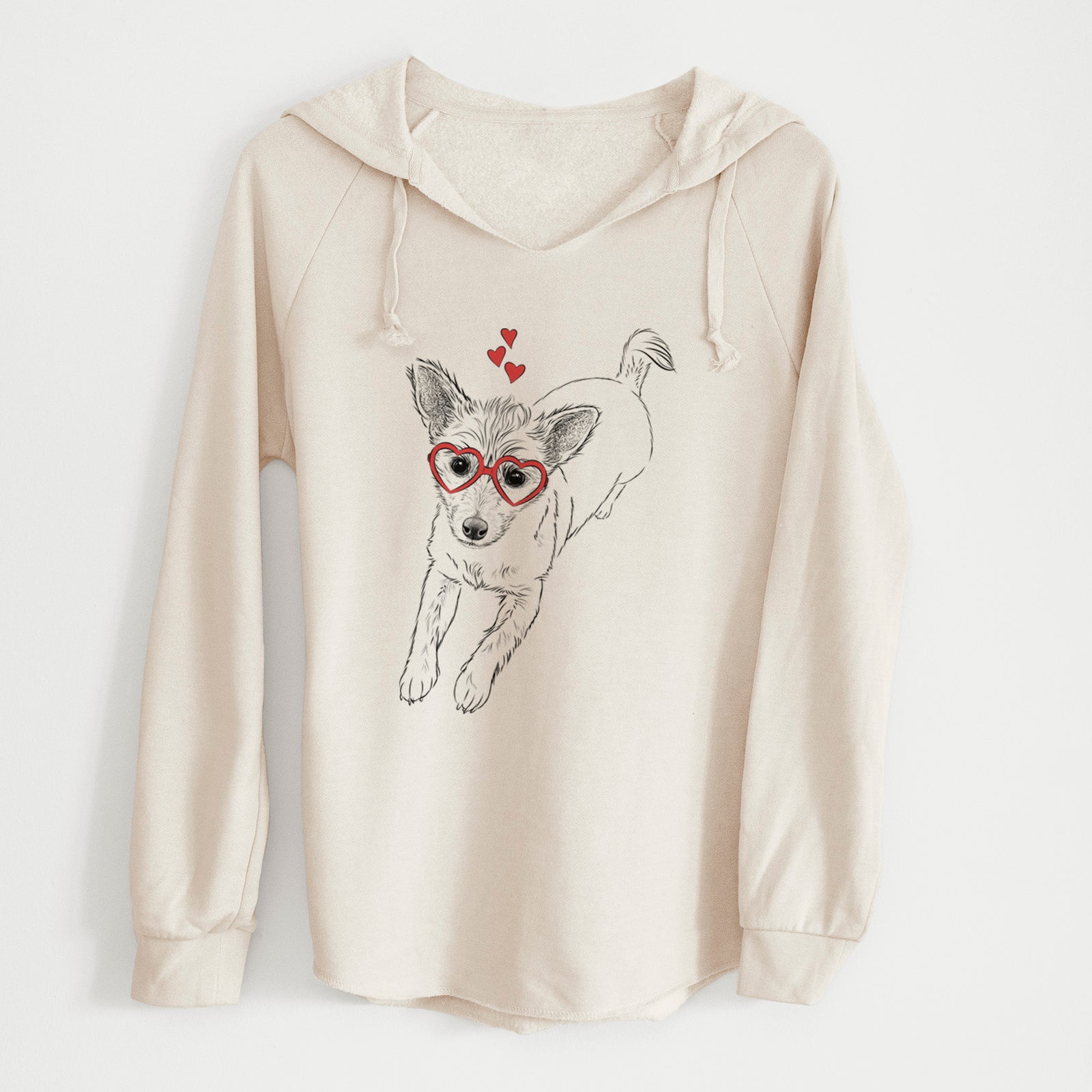 Valentine Maisie the Terrier Mix - Cali Wave Hooded Sweatshirt