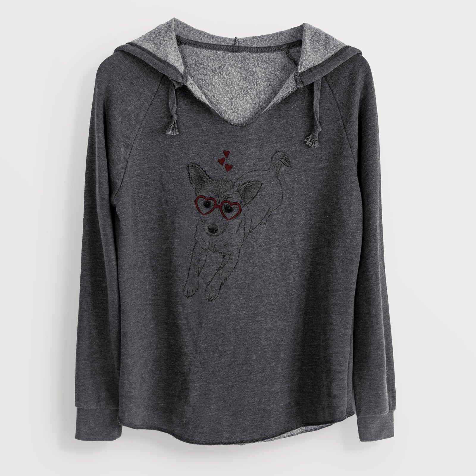 Valentine Maisie the Terrier Mix - Cali Wave Hooded Sweatshirt