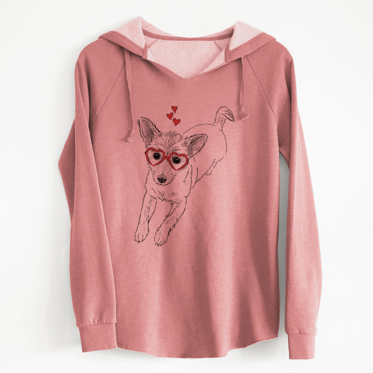 Valentine Maisie the Terrier Mix - Cali Wave Hooded Sweatshirt